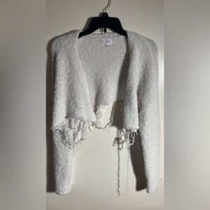 Distressed cardigan